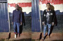 Photocollage of 2 suspected kidnappers arrested in Thika.